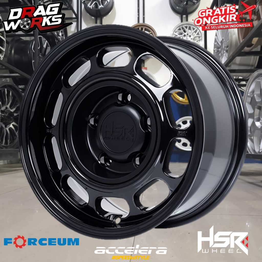 VELG ,MOBIL STANDAR RACING R15 HSR TYPE KALENG UNTUK ESCUDO JIMNY  FORD EVEREST TRITON  DLL