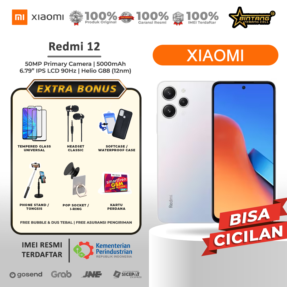 Hp Xiaomi redmi 13 ram 8/256Gb ram 8/128Gb redmi 12 ram 8/256Gb ram 8/128Gb Garansi resmi