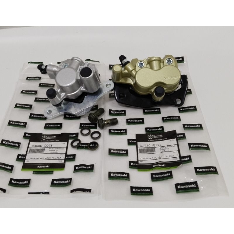 KALIPER DEPAN BELAKANG 1SET KLX150 KLX 150 L S BF DT DTRACKER KEPALA BABI ORI ORIGINAL NISSIN SET KA