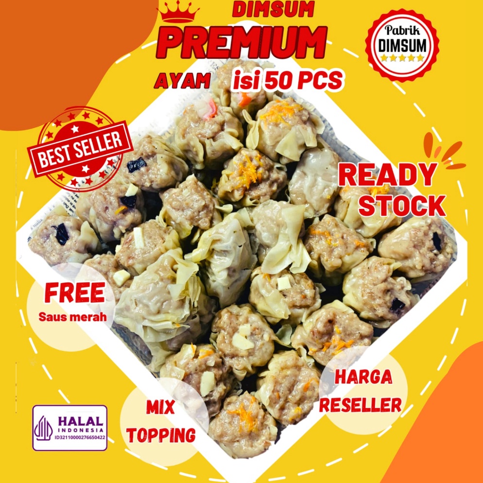 

✦MURAH LEBAY✦ Dimsum Halal isi 50 pcs Sudah Termasuk Saos PREMIUM