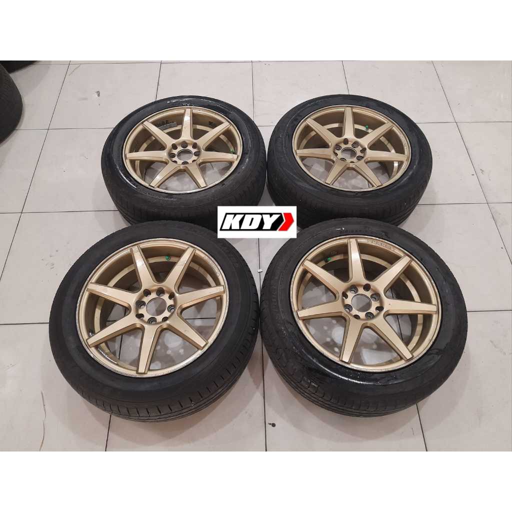 VELG mobil VOSSEN R17 warna GOLD buat Jazz, Avanza, Xenia, Swift, Mobilio, Ignis Ring 17 - gratis on