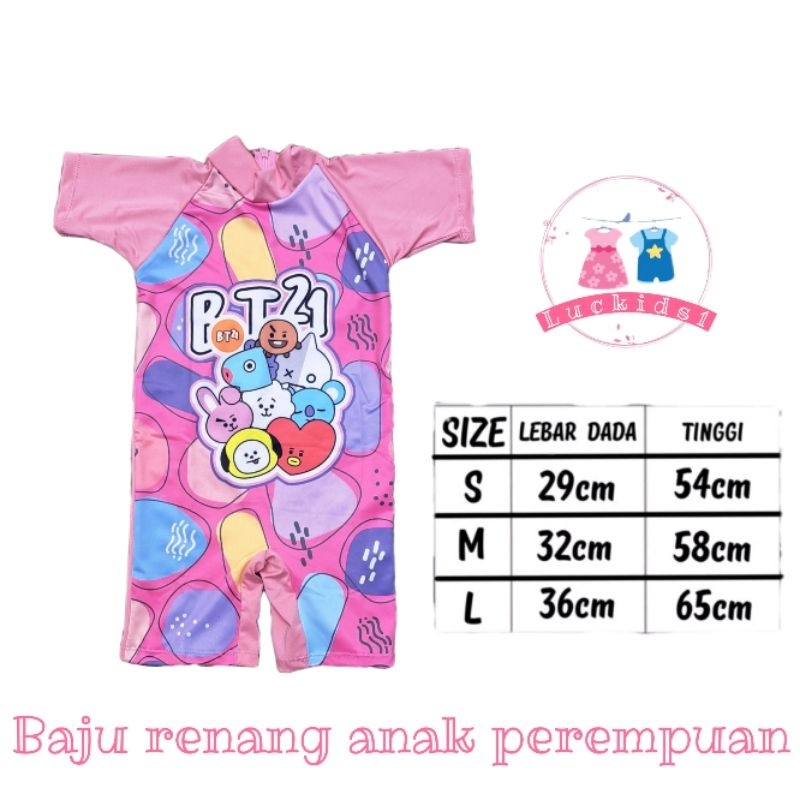 baju renang pendek anak cewe terbaru BT21