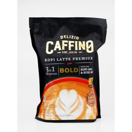 

Kopi Instan 3in1 DELIZIO CAFFINO BOLD pouch isi 5 @ 30 gr instant coffee