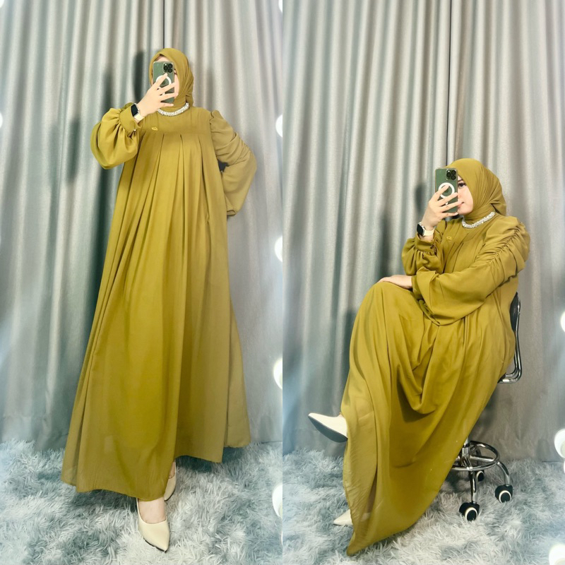 YASMIN DRESS SET HIJAB DRESS TERBARU ELEGANT ceruty