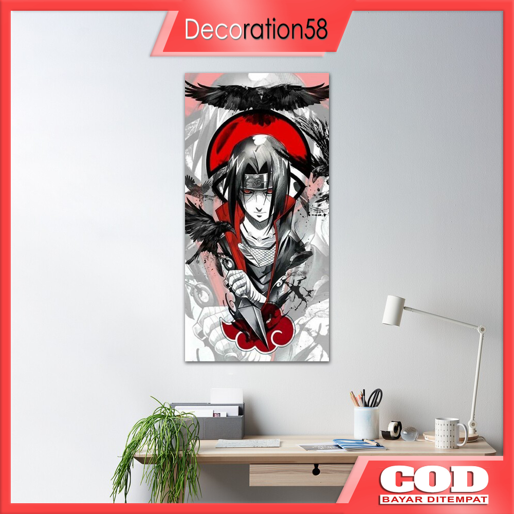 Walldecor Hiasan Dinding Poster Kayu Gambar Naruto Kartun Anime