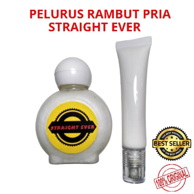 ♠ Ready PELURUS RAMBUT PRIA PERMANENT TANPA CATOK - STRAIGHT EVER AND CONDITIONER - PELURUS RAMBUT PRIA