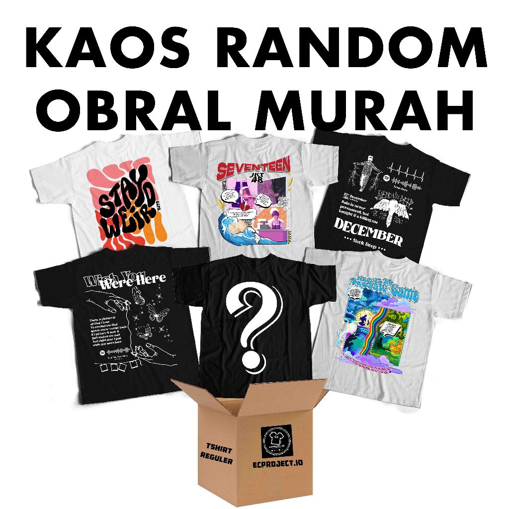 [OBRAL MURAH] KAOS RANDOM SALE ECPROJECT.ID