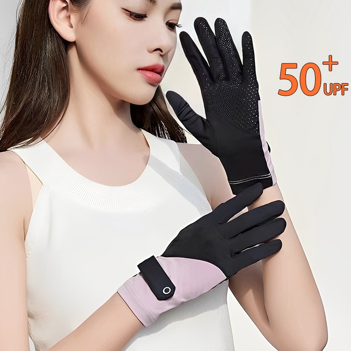 SJWJ6614 STOK SIAP 【COD sarung tangan montor anti air/Sarung tangan wanita pelindung matahari sarung