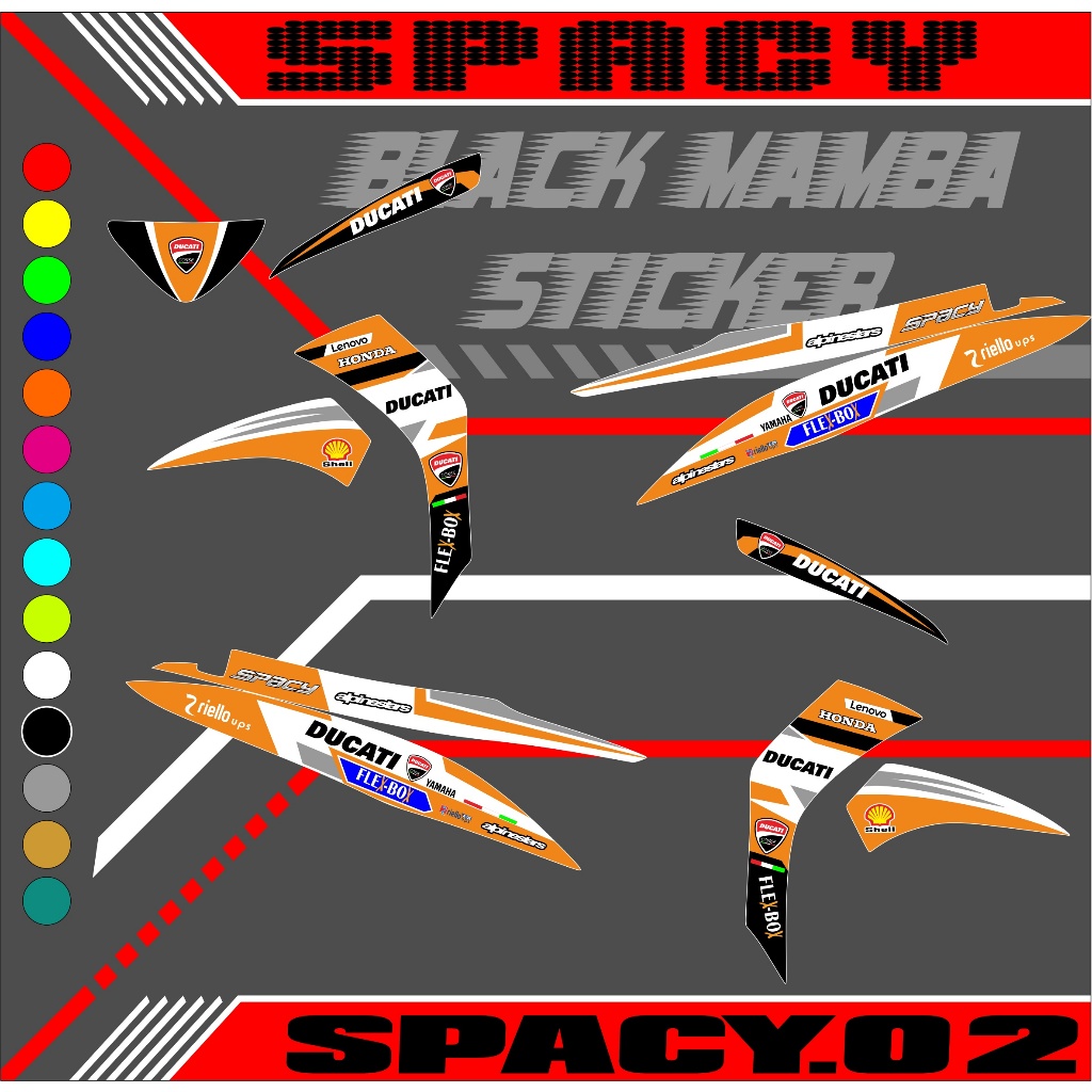 STRIPING SPACY STIKER SPACY  STICKER LIS LIST SUPACY CODE 02