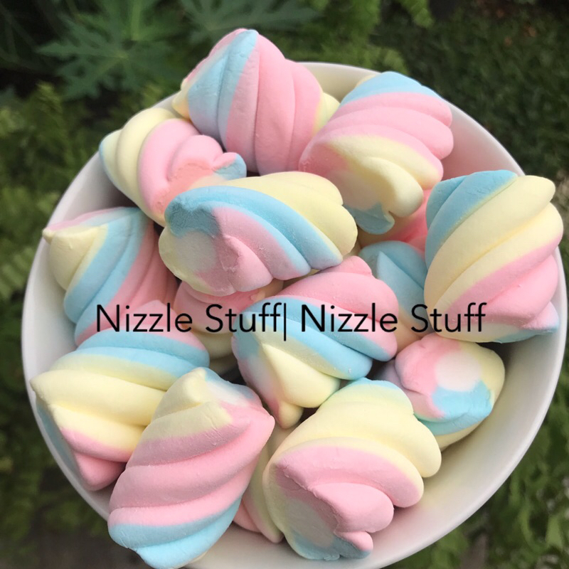 

Ay00! Marshmallow twist besar 1 kg / Marsmallow ulir besar twist marsmellow 1 kg permen anak snack