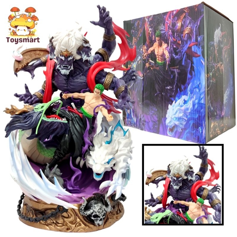 Rorona Zoro Ashura 22cm Anime One Piece Rorona Zoro With Dragon Ashura Action Figure
