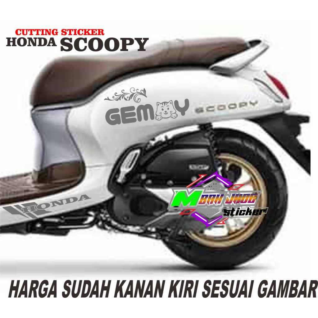 Sticker cutting gemoy scoopy/sticker cutting honda scoopy