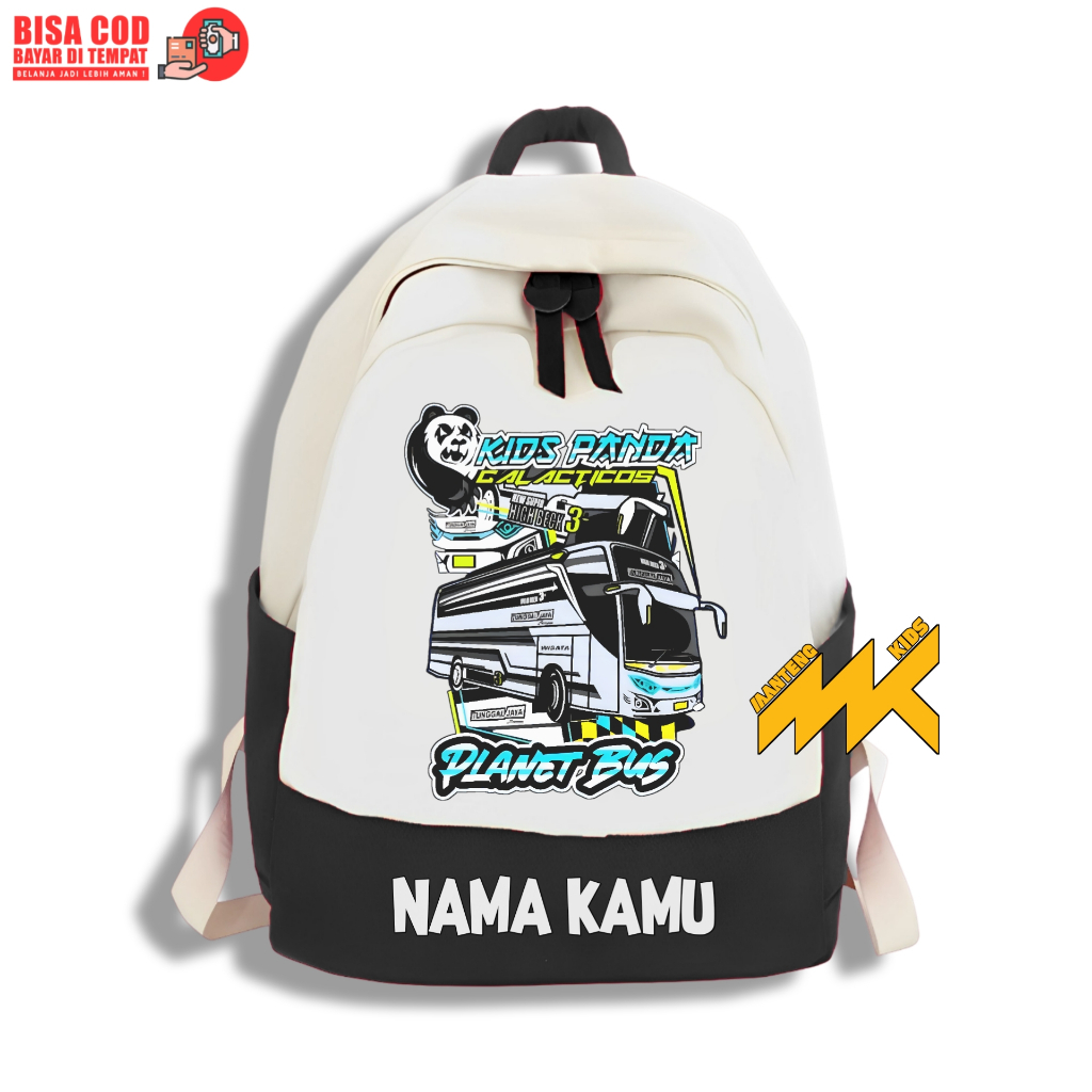 TAS BACKPACK ANAK BIS MANIA KIDS PANDA / RANSEL ANAK JETBUS BASURI TELOLET