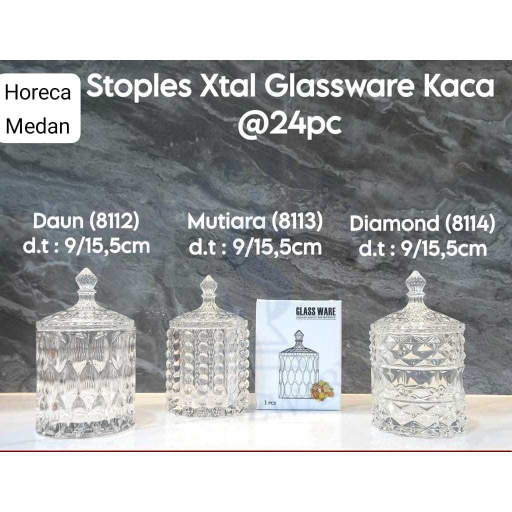 TOPLES KRISTAL GLASSWARE KACA KECIL TINGGI PERMEN PERHIASAN PAJANGAN