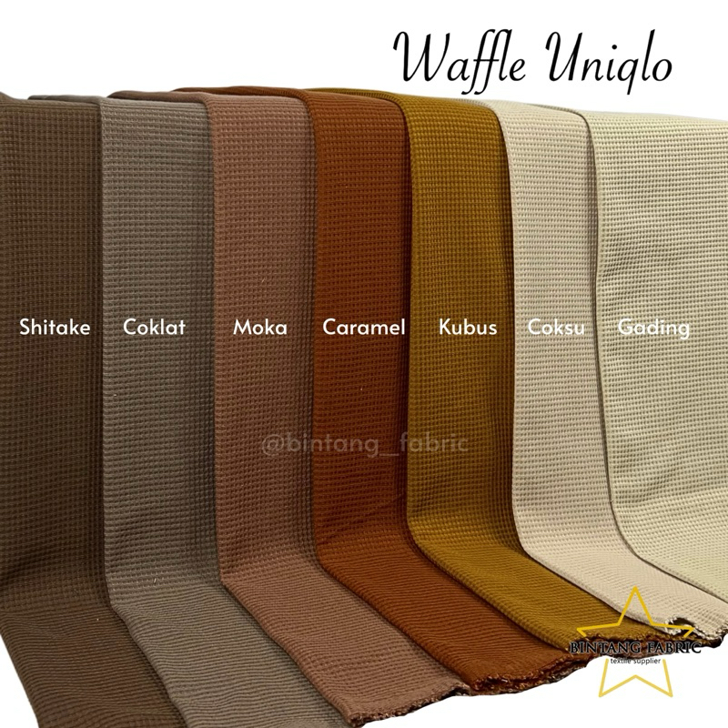 Bahan Kain Knit Waffle Uniqlo Premium Spandex per 0,5 kg