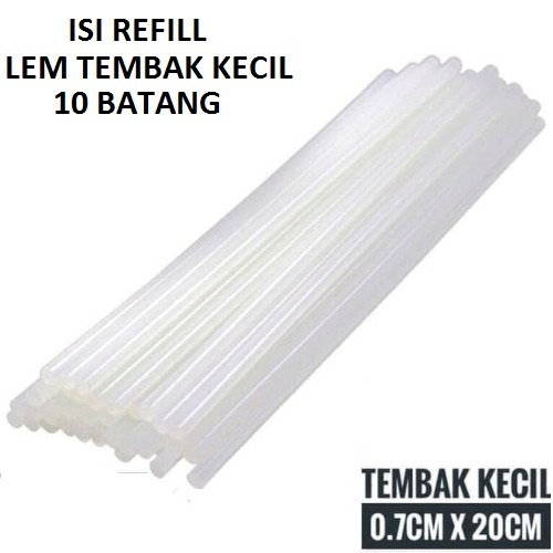 

10 Isi Lem Tembak Kecil / Refill Lem Tembak Kecil / Refil Lem Tembak / Glue Gun Refill Isi Ulang Lem Lilin Bakar