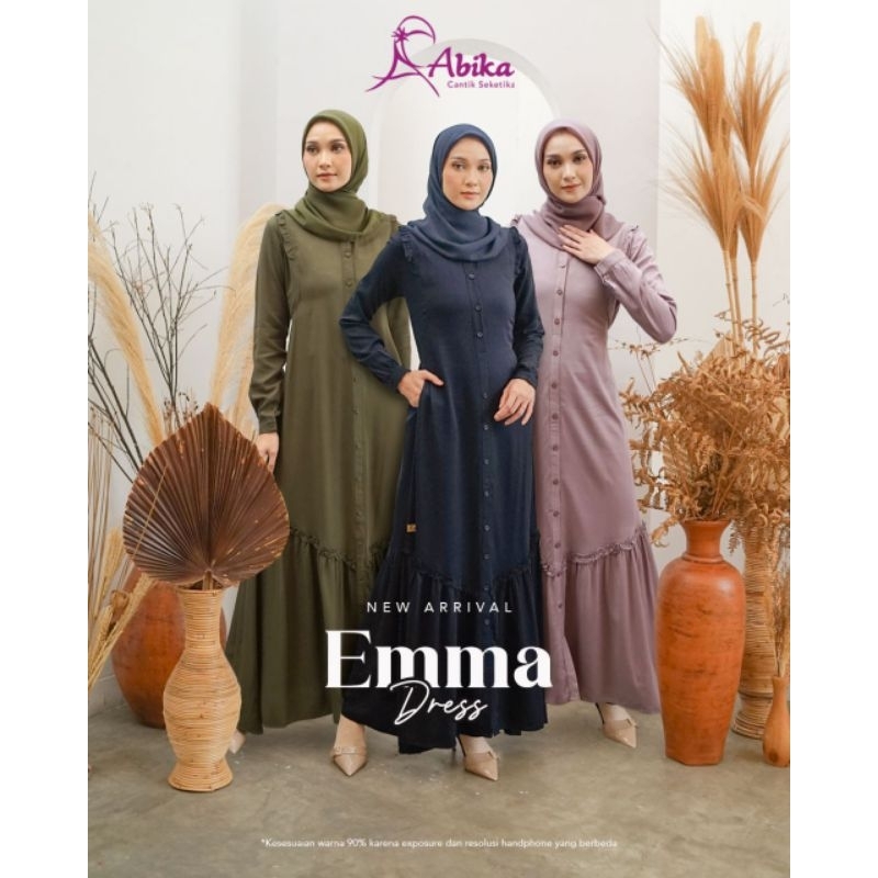 Moslem Ori Gamis Busui Friendly Polos Rayon Twill Emma Dress By Abika (Ready Please Cekstok)