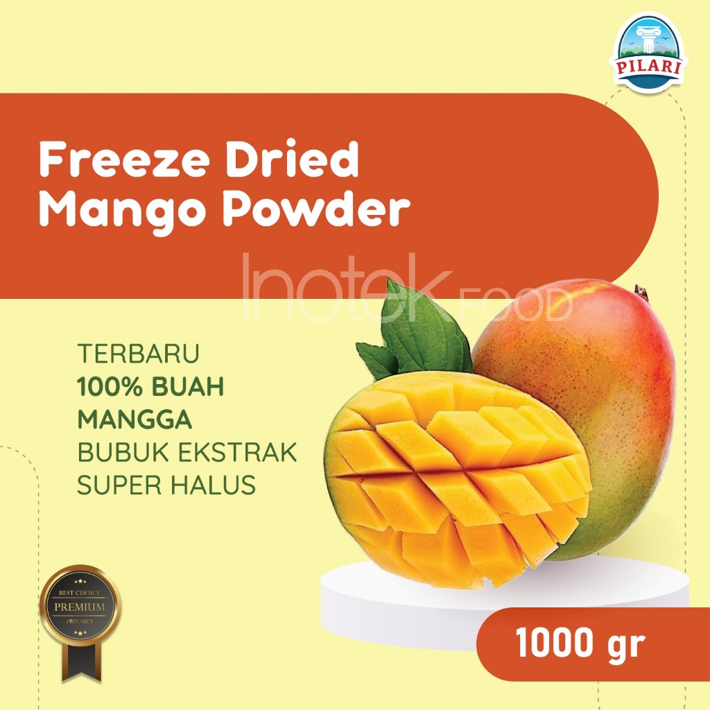 

FREEZE DRIED MANGO POWDER @1000gr - Bubuk Ekstrak Buah Mangga Asli Bentuk