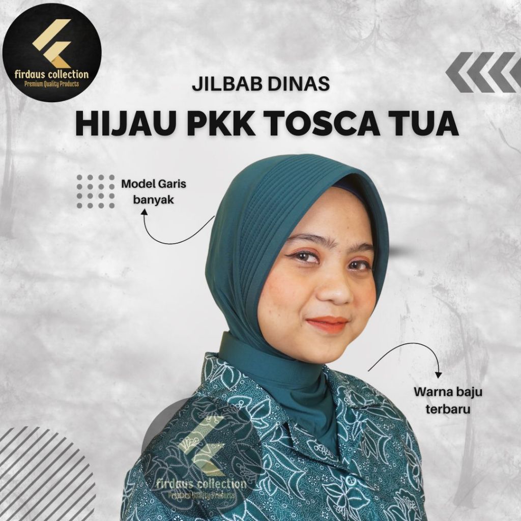 RB BAJU BATIK HIJAU PKK TOSCA TERBARU