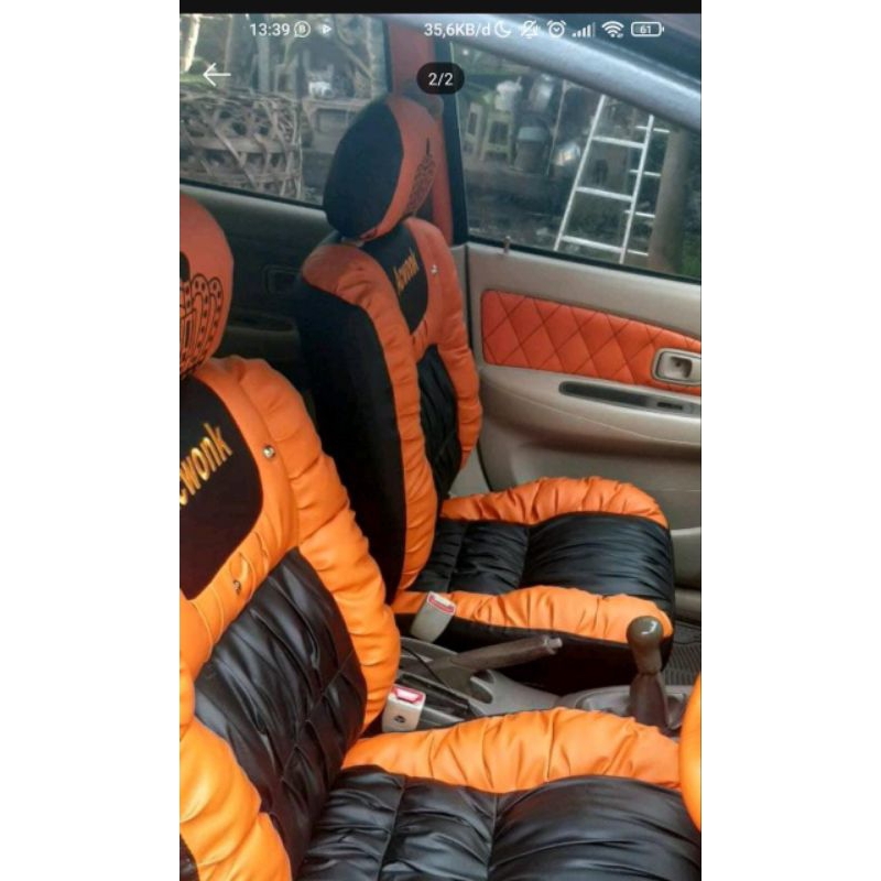 Cover jok mobil 3 baris Sarung jok mobil full set Rush, Terios motif sofa