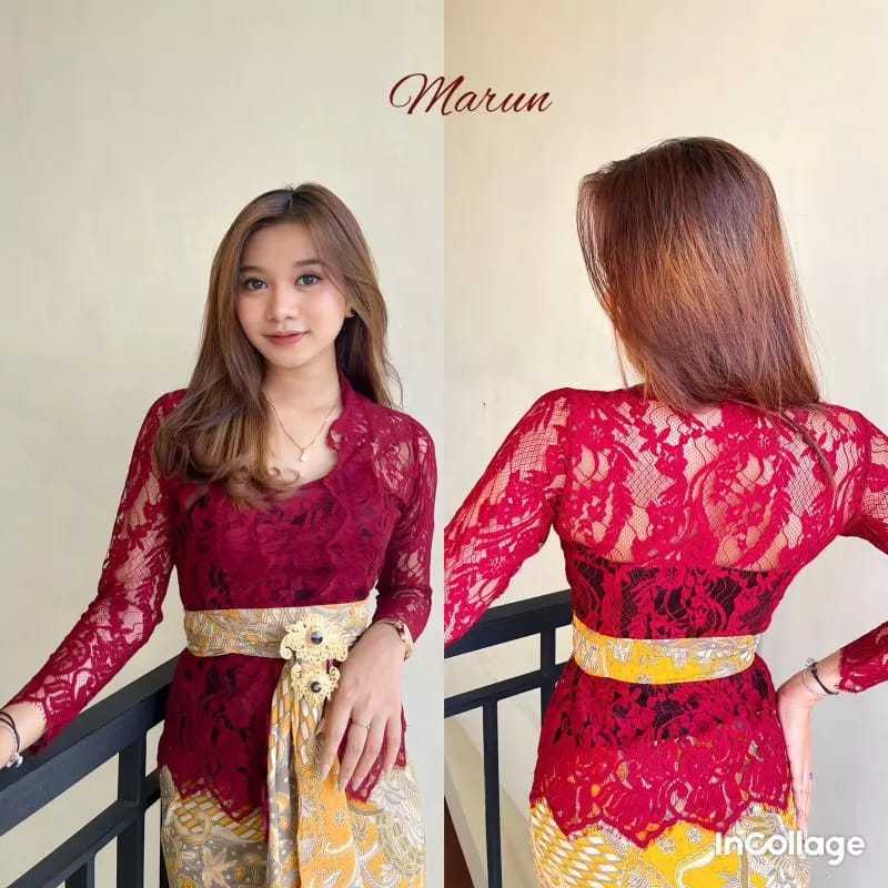 Baju Kebaya Brokat Sofia Modern Kebaya Bali Brokat Premium Kebaya Saja (Tanpa Kancing)