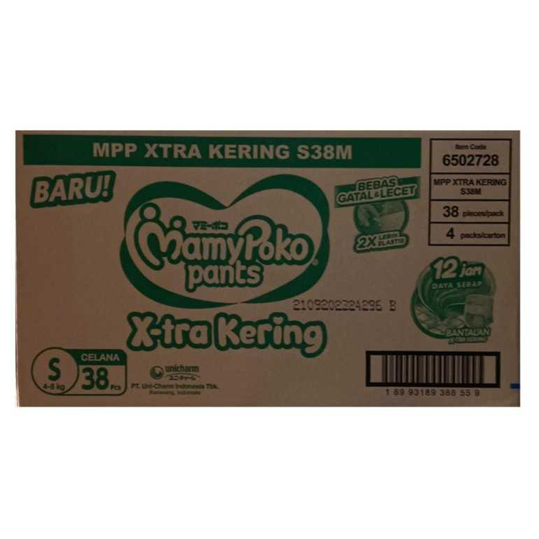 Mamypoko Pants Xtra kering s38 1 karton  isi 4 ball