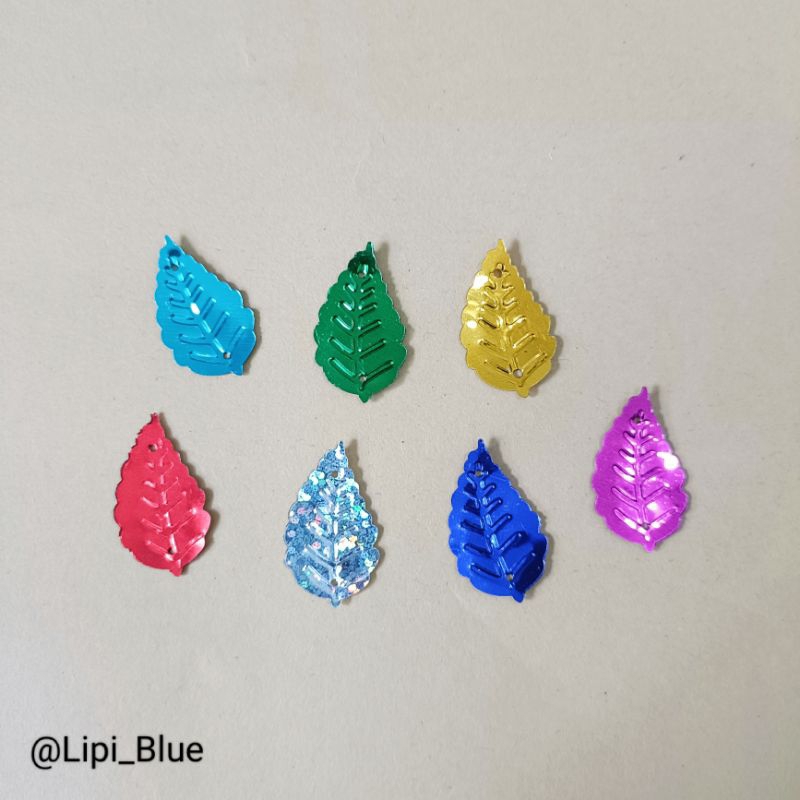 Ramborci Daun| bahan aksesoris hiasan baju kebaya Payet craft