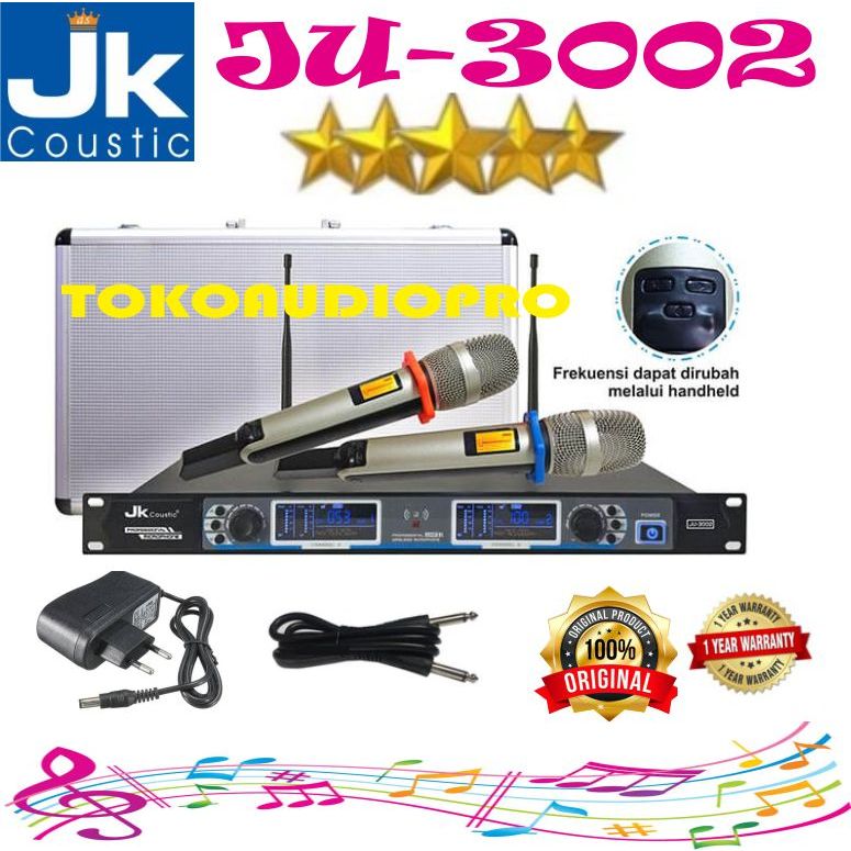 JK Coustic JU3002 JU-3002 Microphone Wireless Original