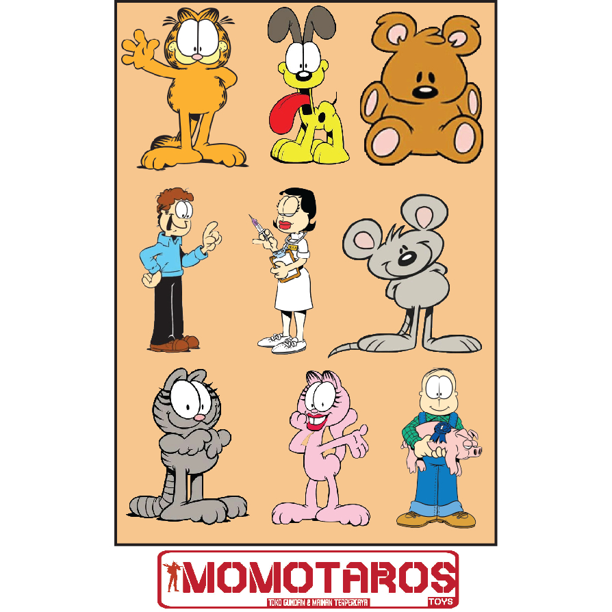 

Sticker murah antiair transparan Garfield cartoon 1 pc