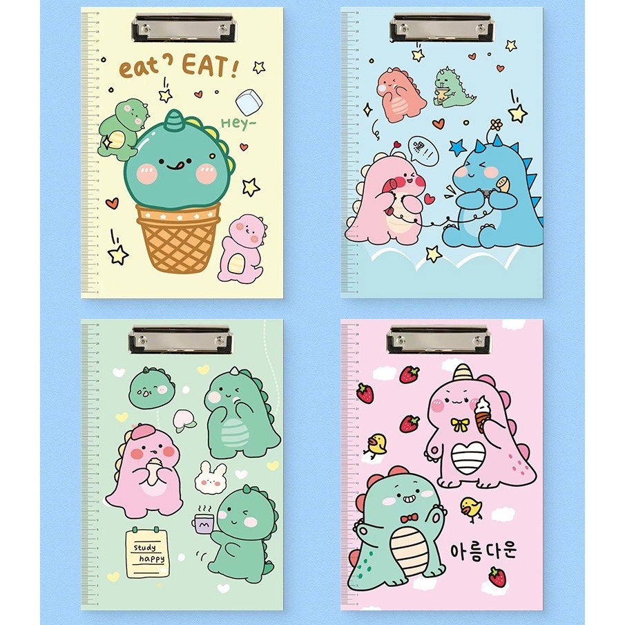 

LYSASHOP Papan Tulis Ujian Jalan Kartun A4 Anak Siswa dengan klip Folder lucu Tempat Kertas HVS Clipboard