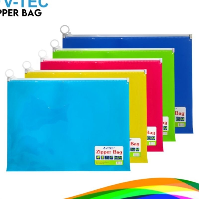 

[PCS] ZIPPER FOLDER BAG A6 V-TEC ZB 8005/A6 / FOLDER BAG RES 25,5CM X 13CM