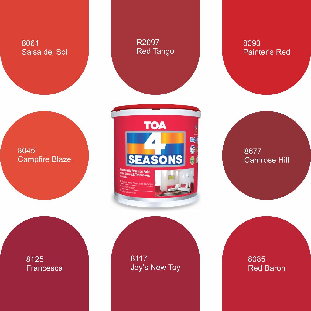 Cat Tembok/Dinding Warna Merah 5KG Matt