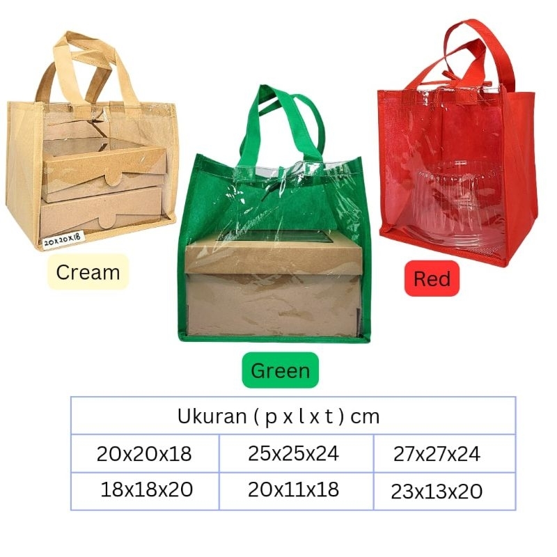 

TAS HAJATAN MIKA TEBAL PREMIUM SPUNBOND MERAH HIJAU CREAM 20x20 25x25 27x27 18x18 20x11 23x13