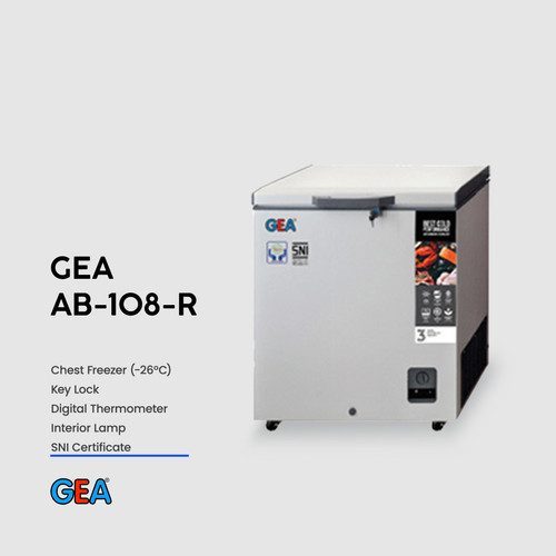 Chest Freezer GEA AB-108-R / GEA AB108 Box Pembeku 100 Liter