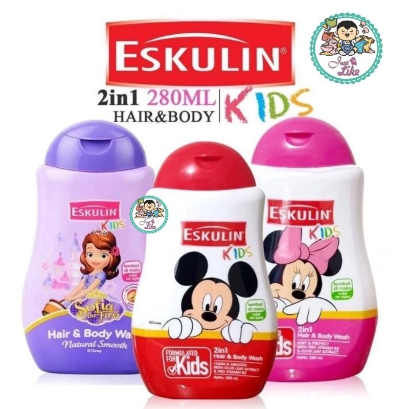 ESKULIN KIDS 2in1 Hair and Body Wash 280 ml Shampoo & Sabun Anak 2in1