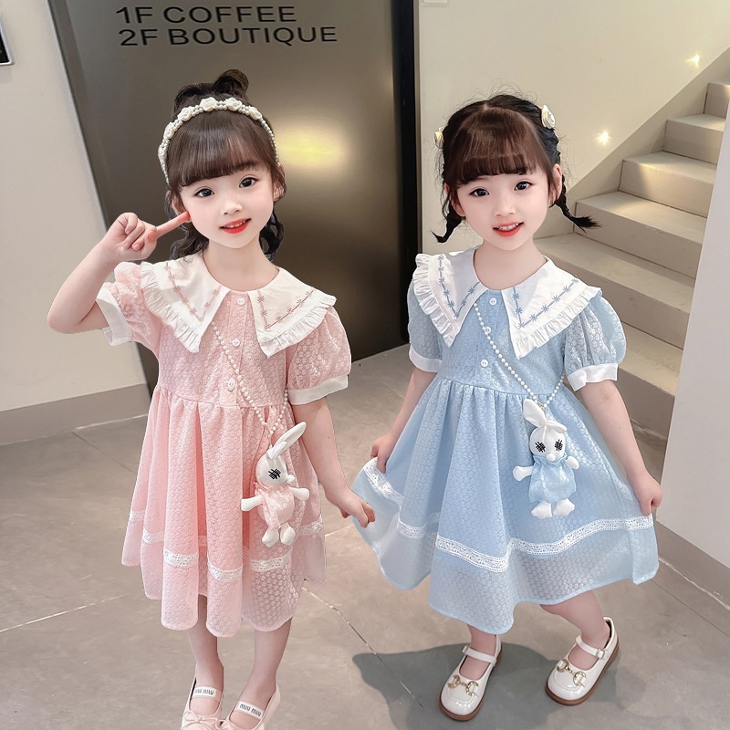 PROMO 11.11   HappyOliver DRESS KOREAN COLLAR EBV Baju Dress Anak Perempuan TANPA TAS BONEKA import 