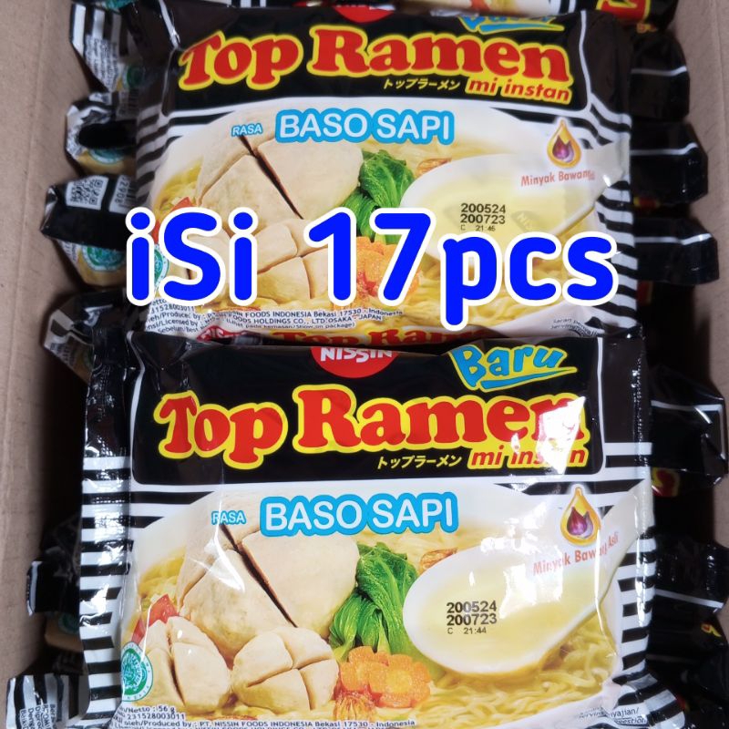 

Top Ramen Rasa Baso Sapi isi 17 pcs @56gr