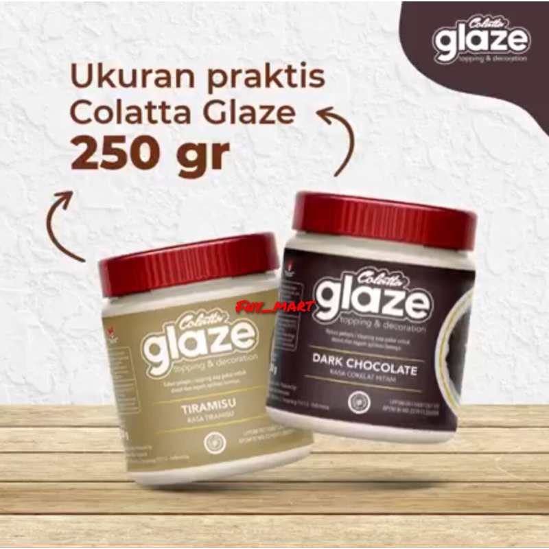 

Glaze Collata 250gr Coklat Tiramisu strawberry Rak Sayur Padang