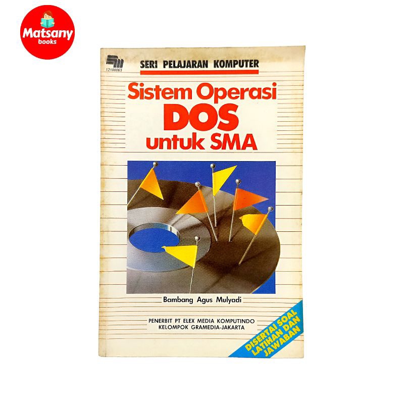 Buku Edukasi Komputer Sistem Operasi DOS Untuk SMA Jadul Lawas Vintage