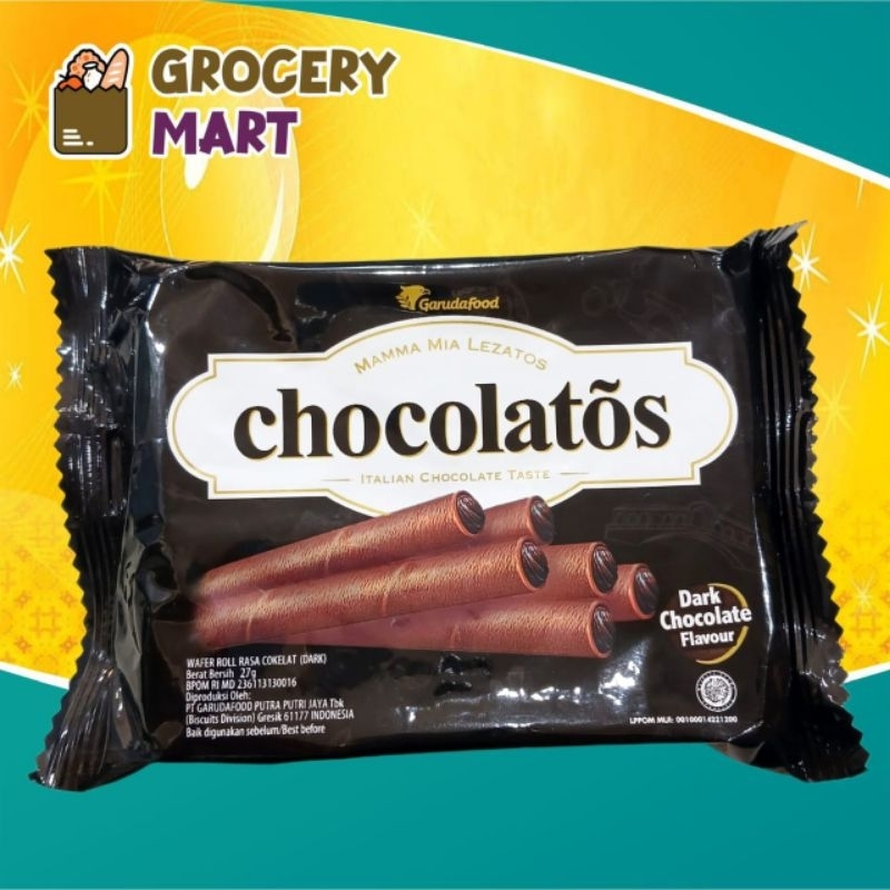 

CHOCOLATOS Wafer Dark Chocolate/Cokelat 27gr -1 BUNGKUS