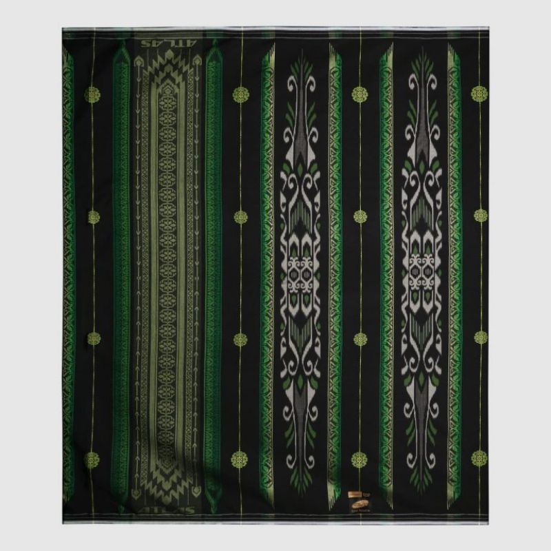 Sarung ATLAS Super Premium 975 Motif A9 JGG Hitam Hijau 03
