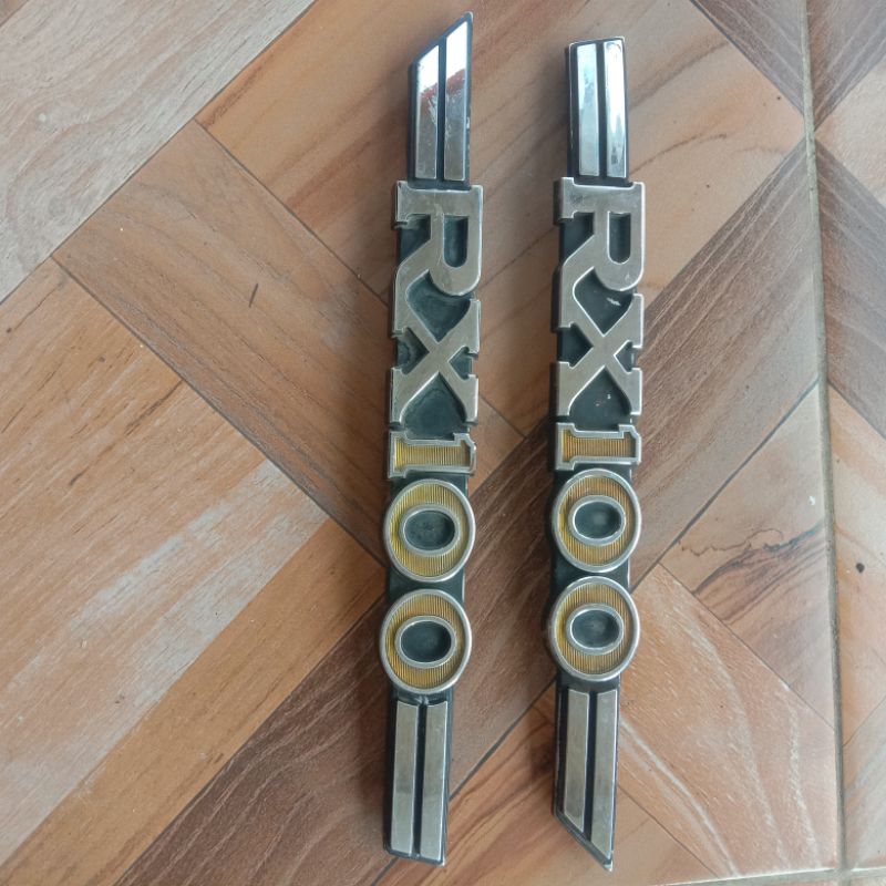 emblem cover samping Yamaha rx100 rx-100 Tepong kanan kiri lambang tulisan