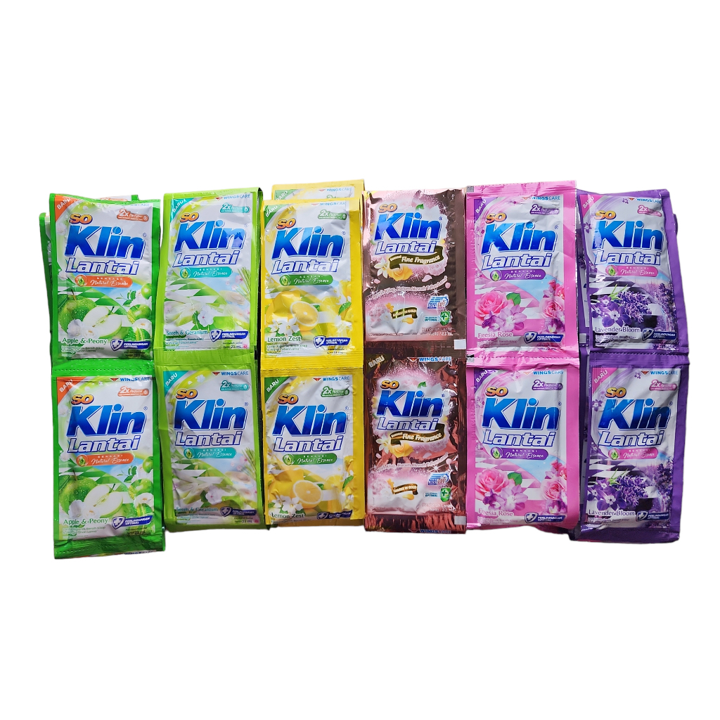 So Klin Lantai Pembersih Lantai RENCENG - 23ml x 12 bks