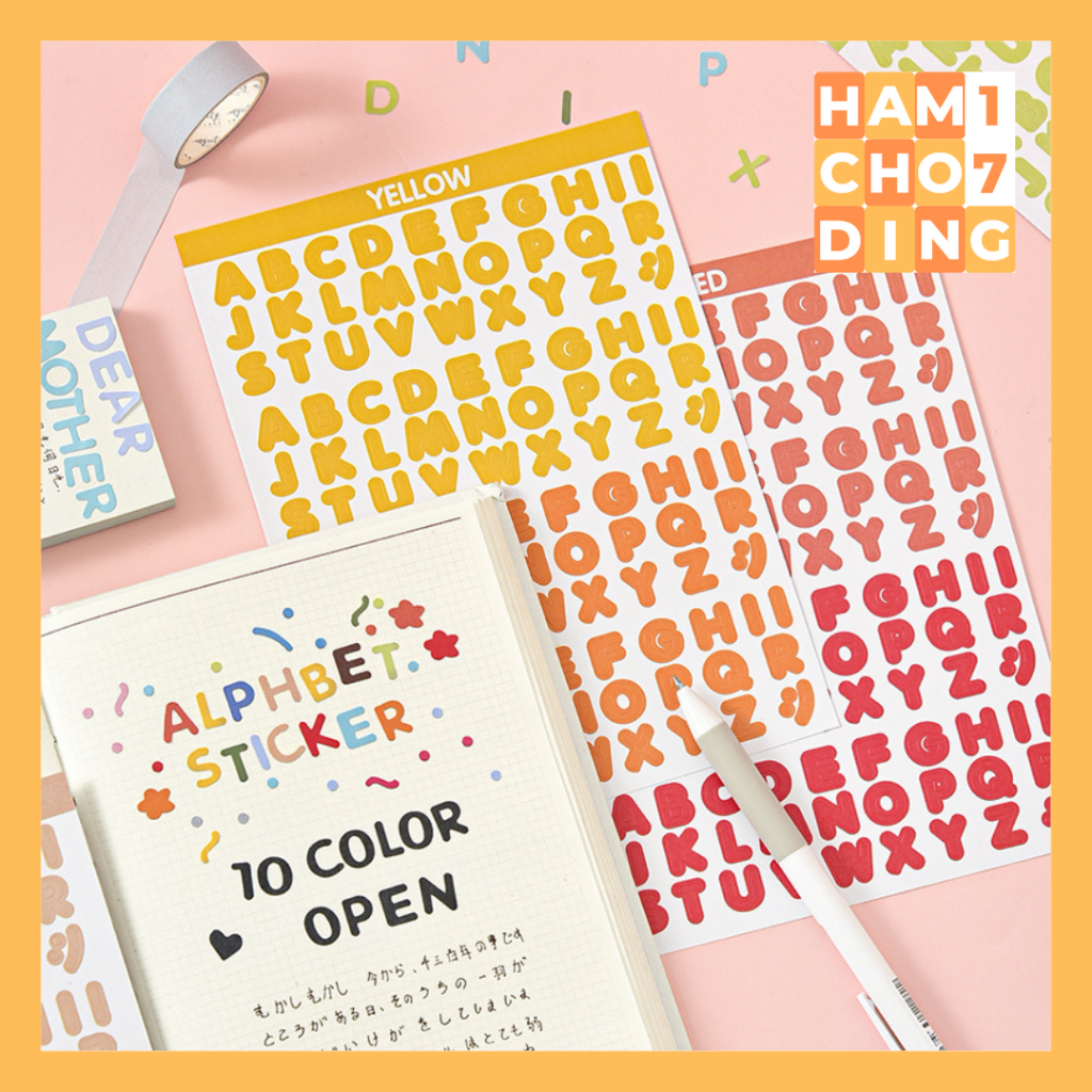 

HAMCHODING17 Stiker Alphabet Angka Deco