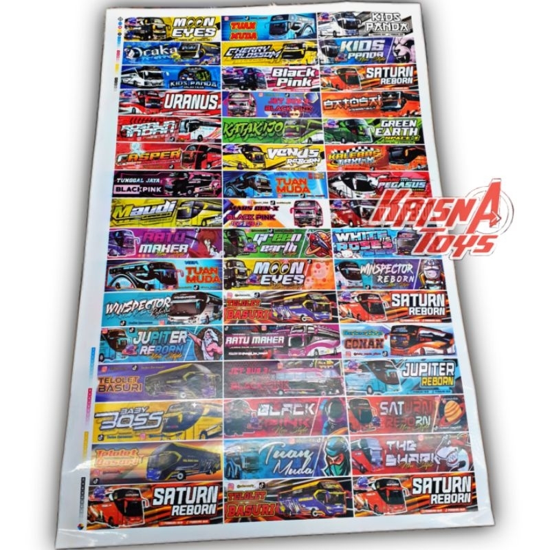 STICKER BUS TELOLET/STICKER BUS BASURI VIRAL