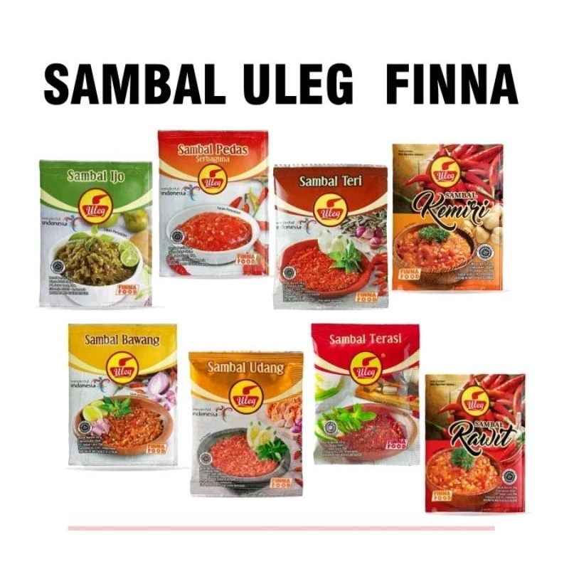 

Aneka sambal uleg FINNA || terasi|| bawang || udang|| ijo|| teri || rawit.