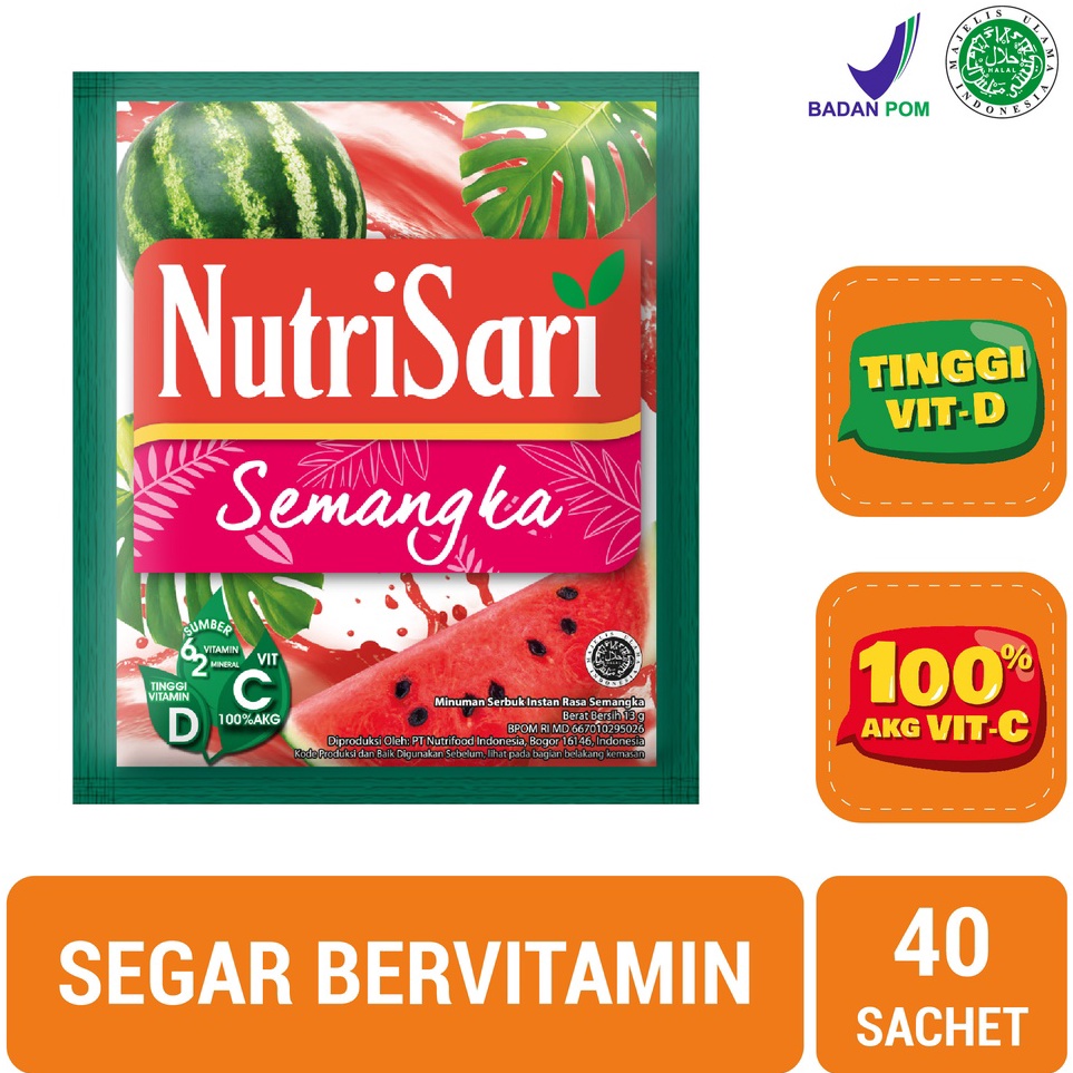 

Seller NutriSari Semangka 40 sachet - Minuman Buah Vitamin C & Vitamin D Terkini