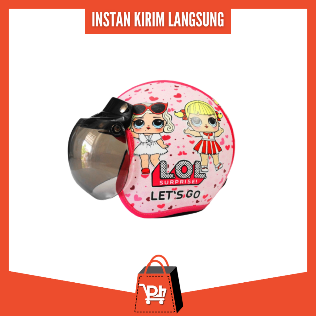 [ Instan 2 Jam ] Helm Anak BOGO Karakter LOL Surprise (3 - 7 Tahun)