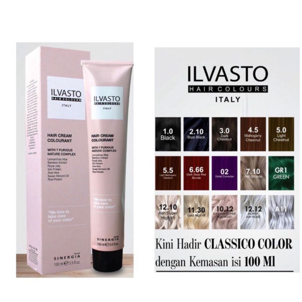 ILVASTO HAIR COLOR CLASSICO 100ML | SEMIR | PEWARNA RAMBUT | CAT RAMBUT