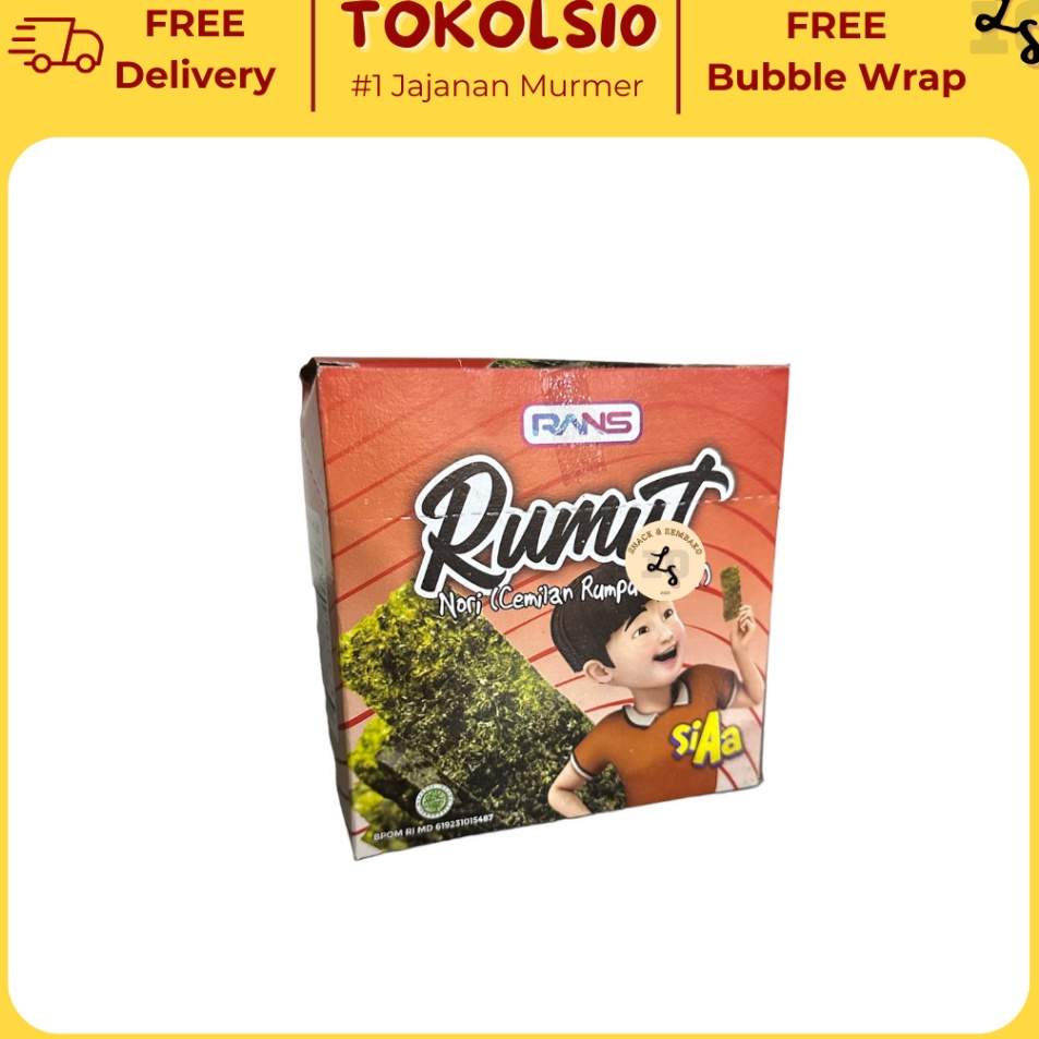 

Baru Rumut Nori Cemilan Rumput Laut RANS 1 Pack Isi 12 pcs ☊✵